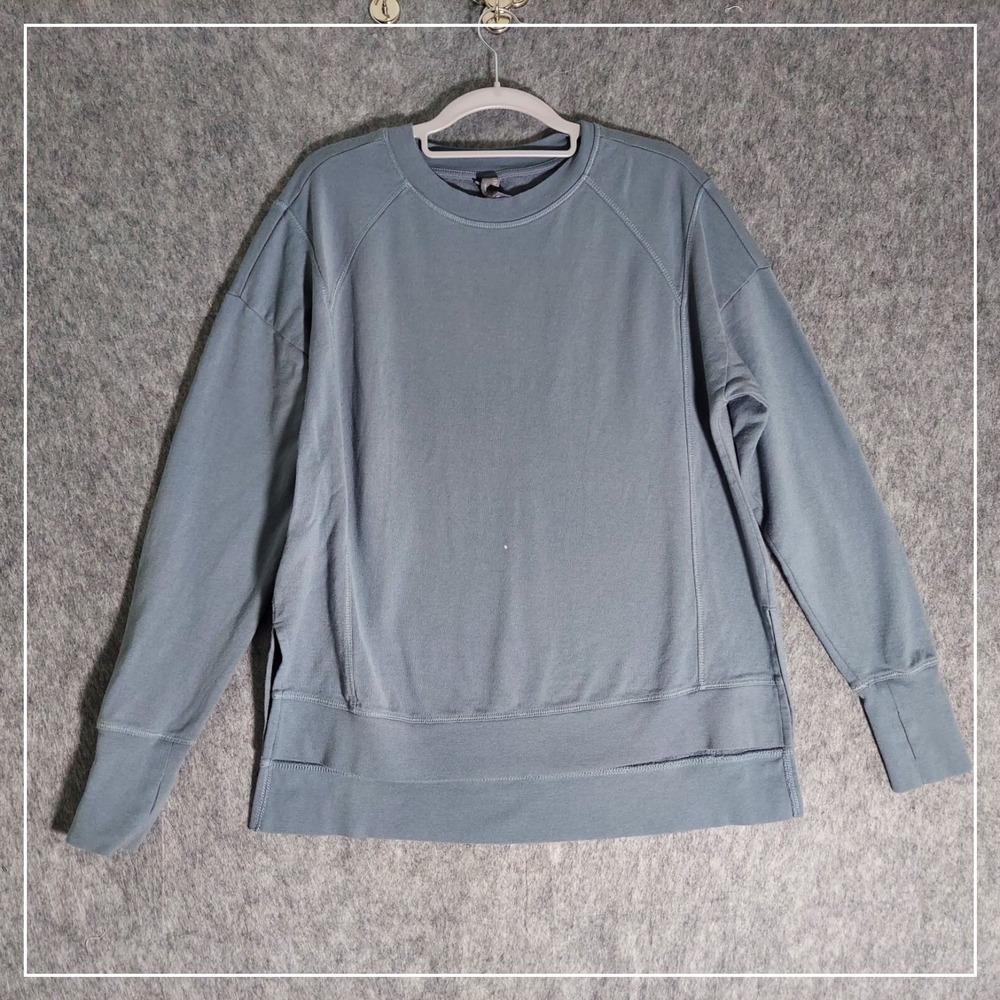 Sweaty Betty Sweatshirt Women M Blue‎ Modal After Class Crewneck Pullover Raglan